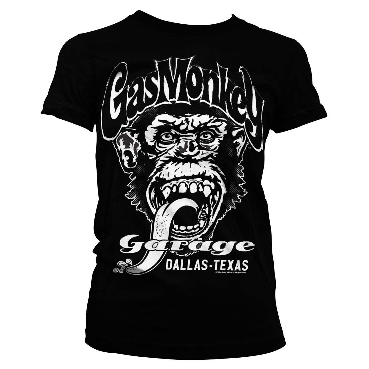 GasMonkeyGarageFemaleShirtDallasTexasBlack