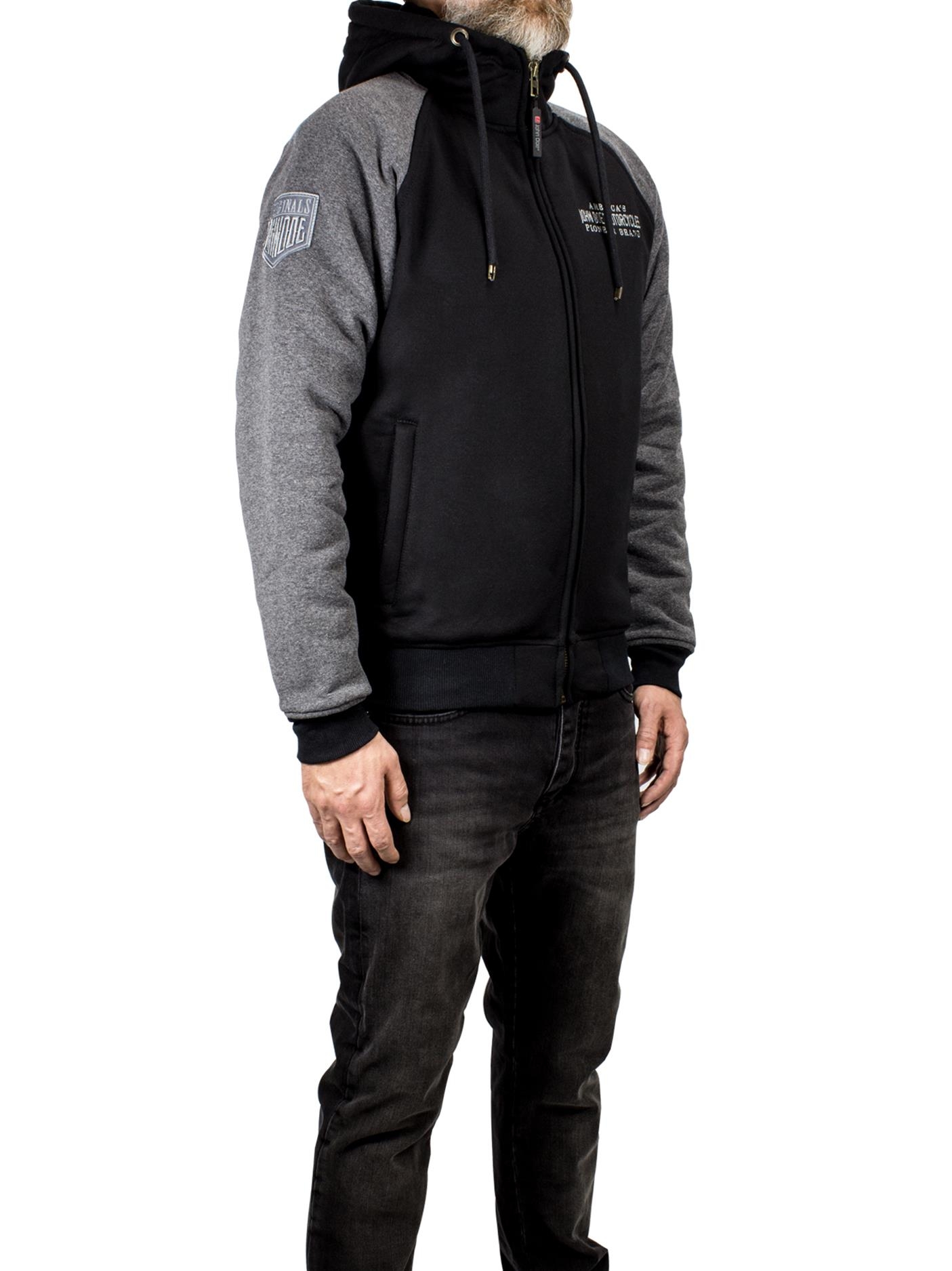 JohnDoeMotorradHoodieBlackGrey-L