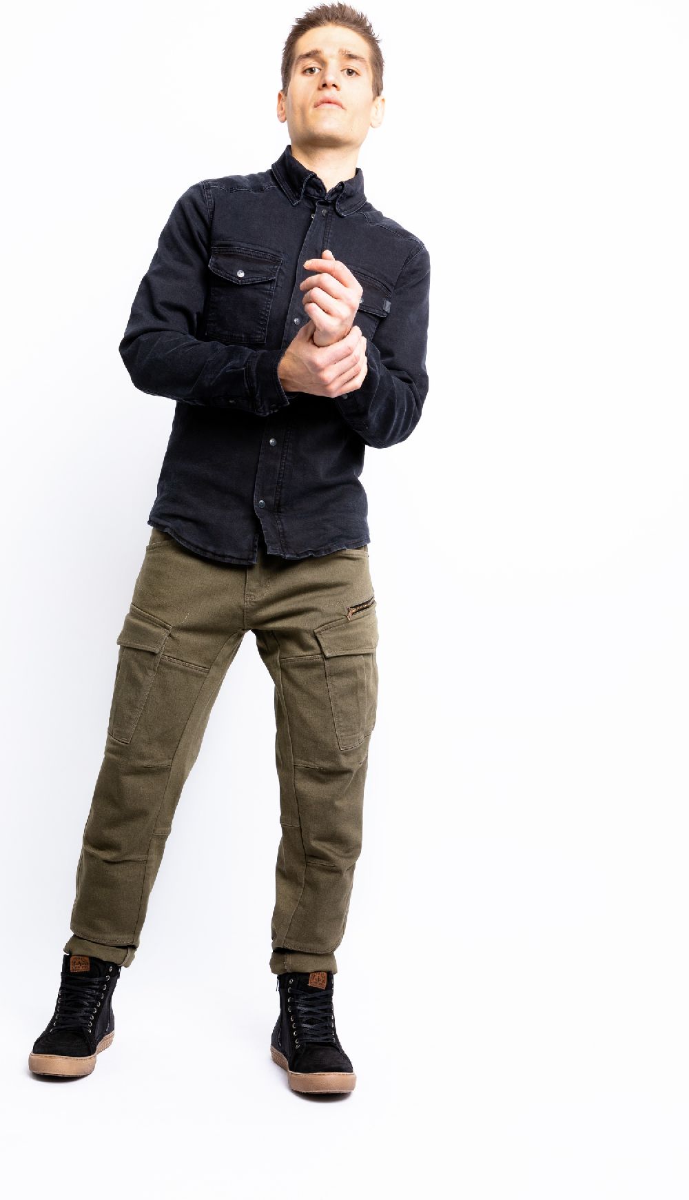 JohnDoeMotorradHoseDefenderMonoXTMOlive-W25-L30