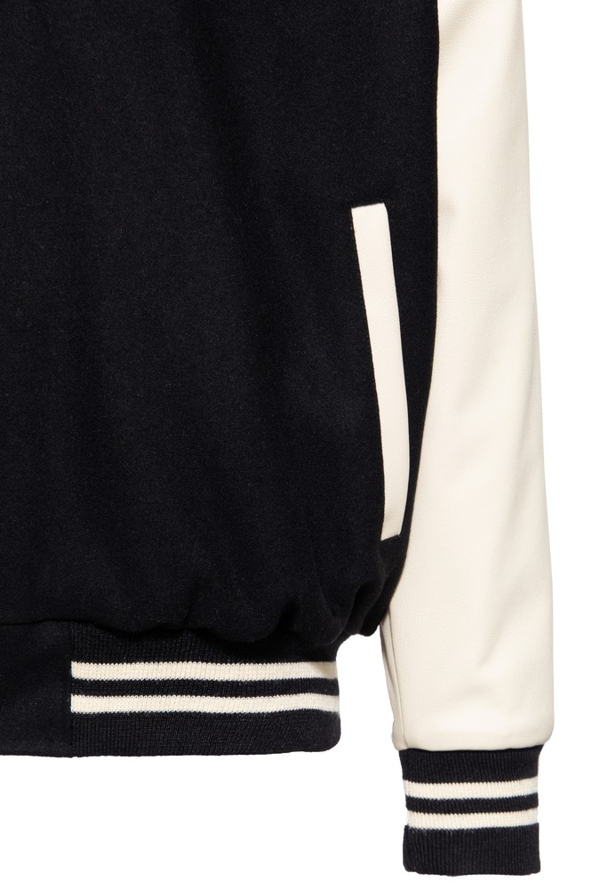 KingKerosinGoodfellasBeerBaseballLederJackeSchwarz