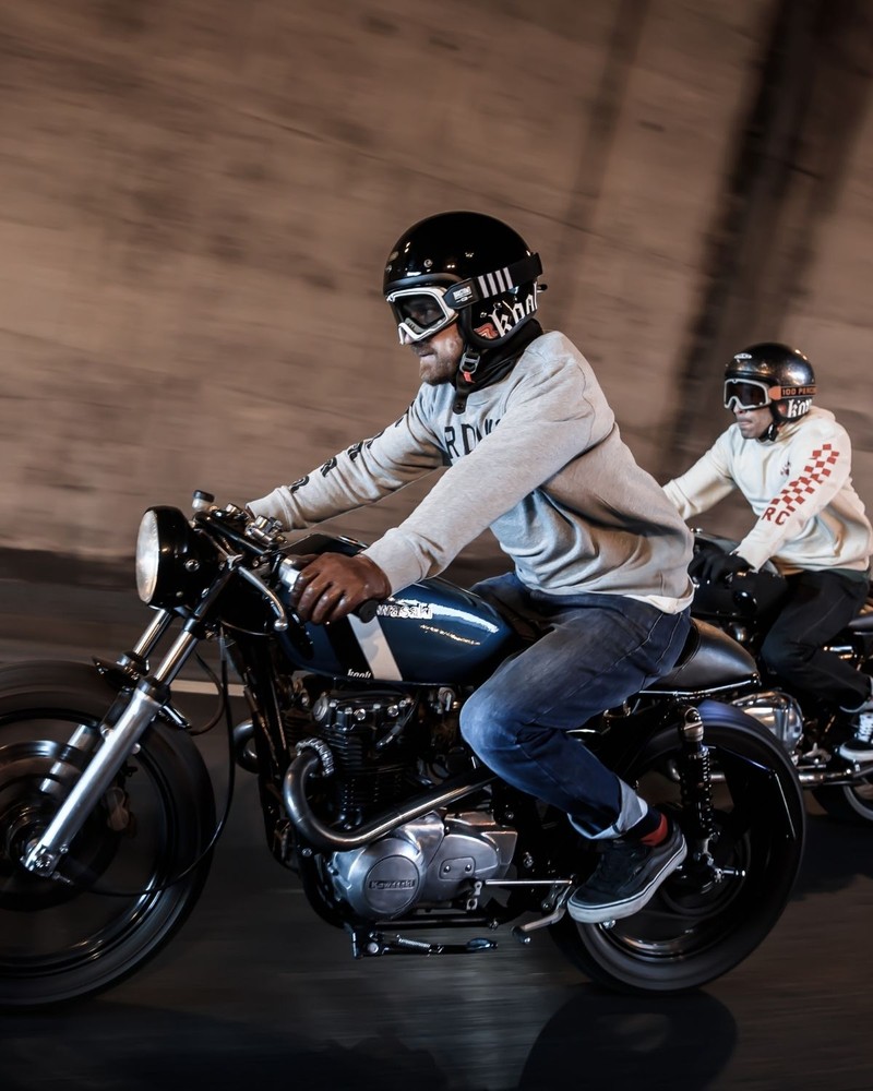 RidingCulturebyRokkerMotorradHoseTaperedSlimMenBlue