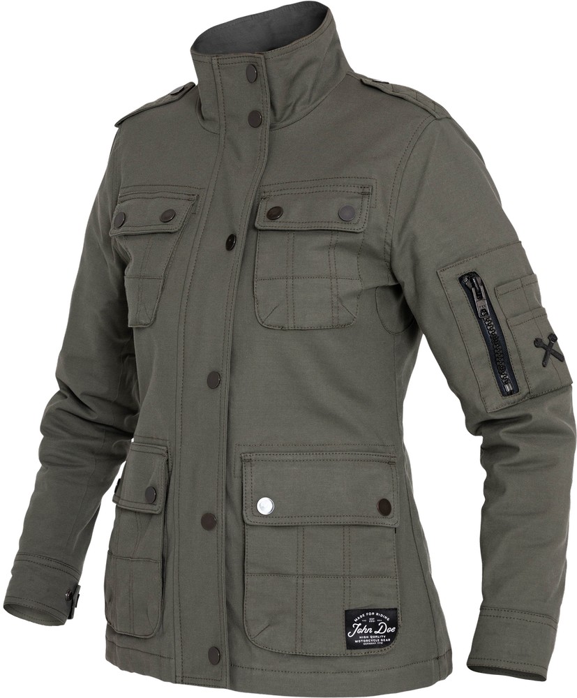 JohnDoeDamenMotorradJackeWomenExplorerOlive-XXL