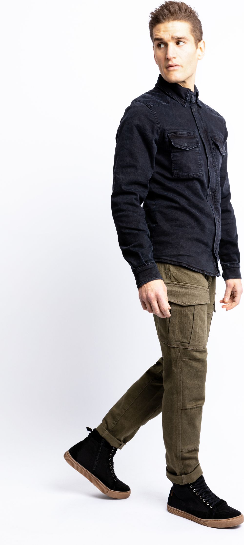 JohnDoeMotorradHoseDefenderMonoXTMOlive-W25-L30