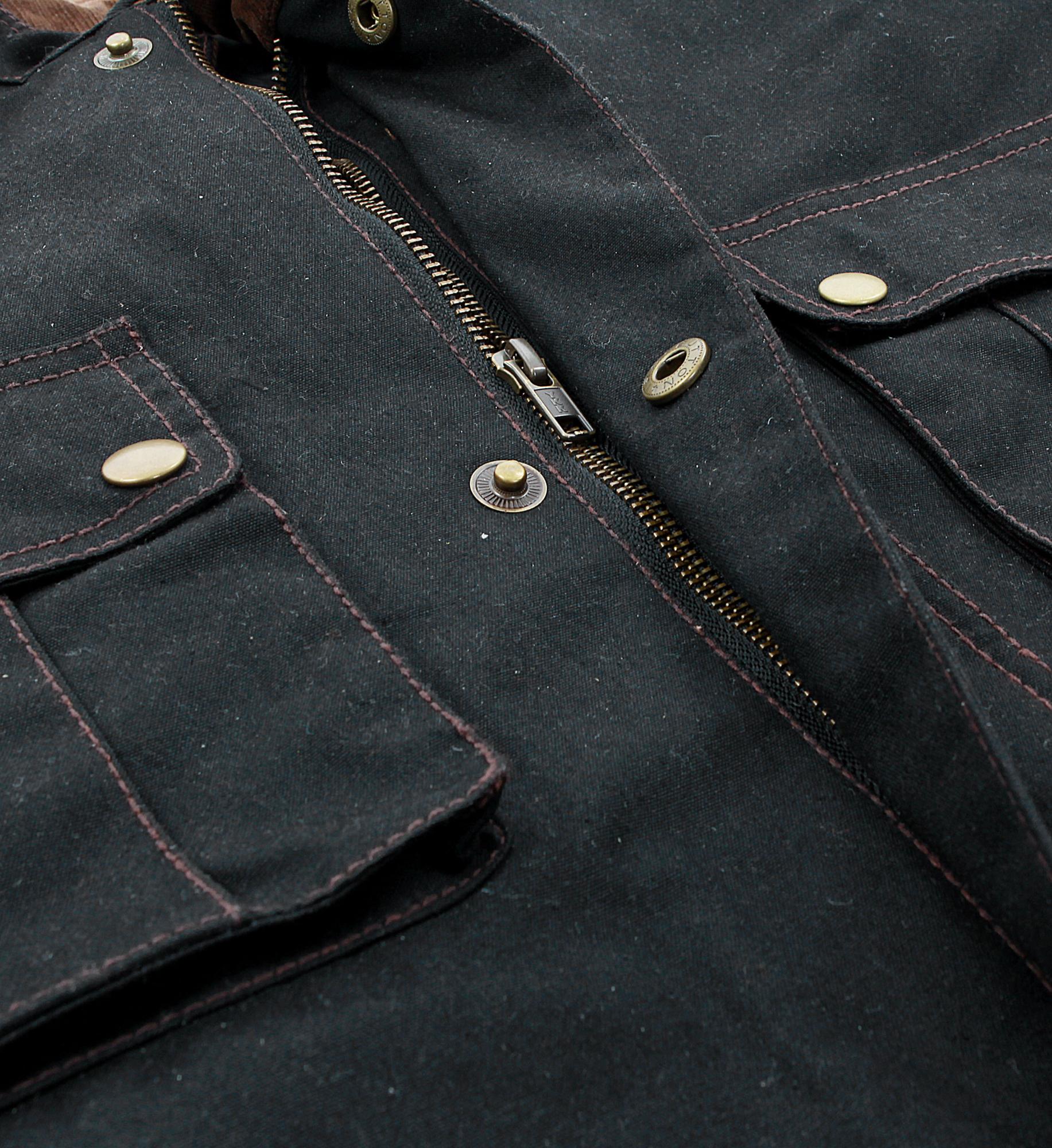 BoresJackeCarlokurzeHerrenWachsjackeBlack