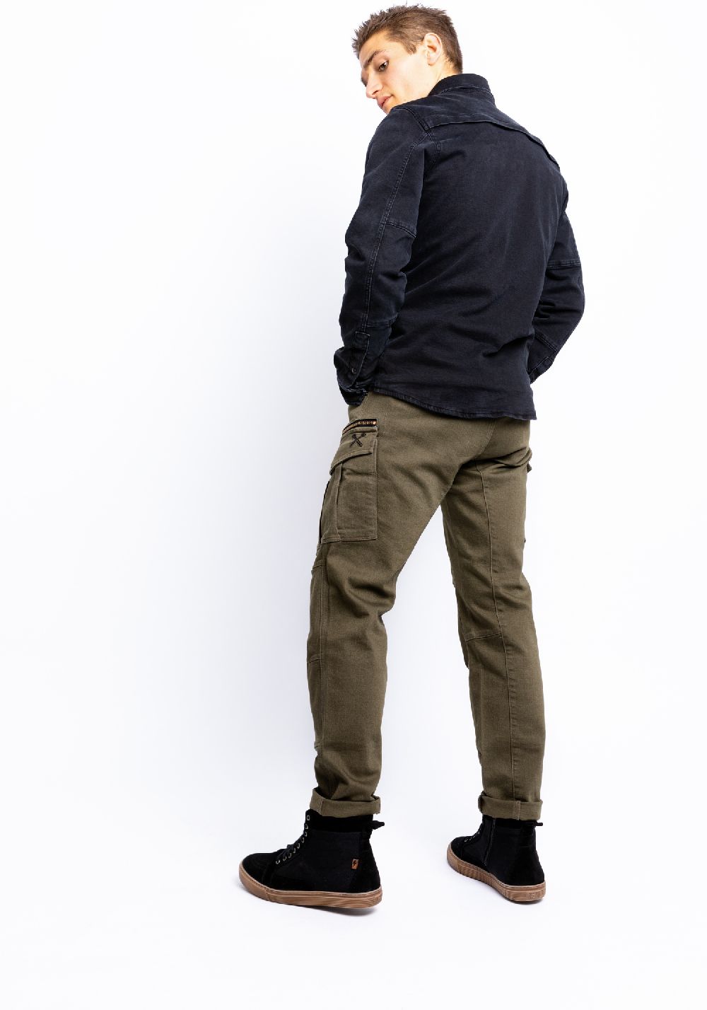 JohnDoeMotorradHoseDefenderMonoXTMOlive-W25-L30