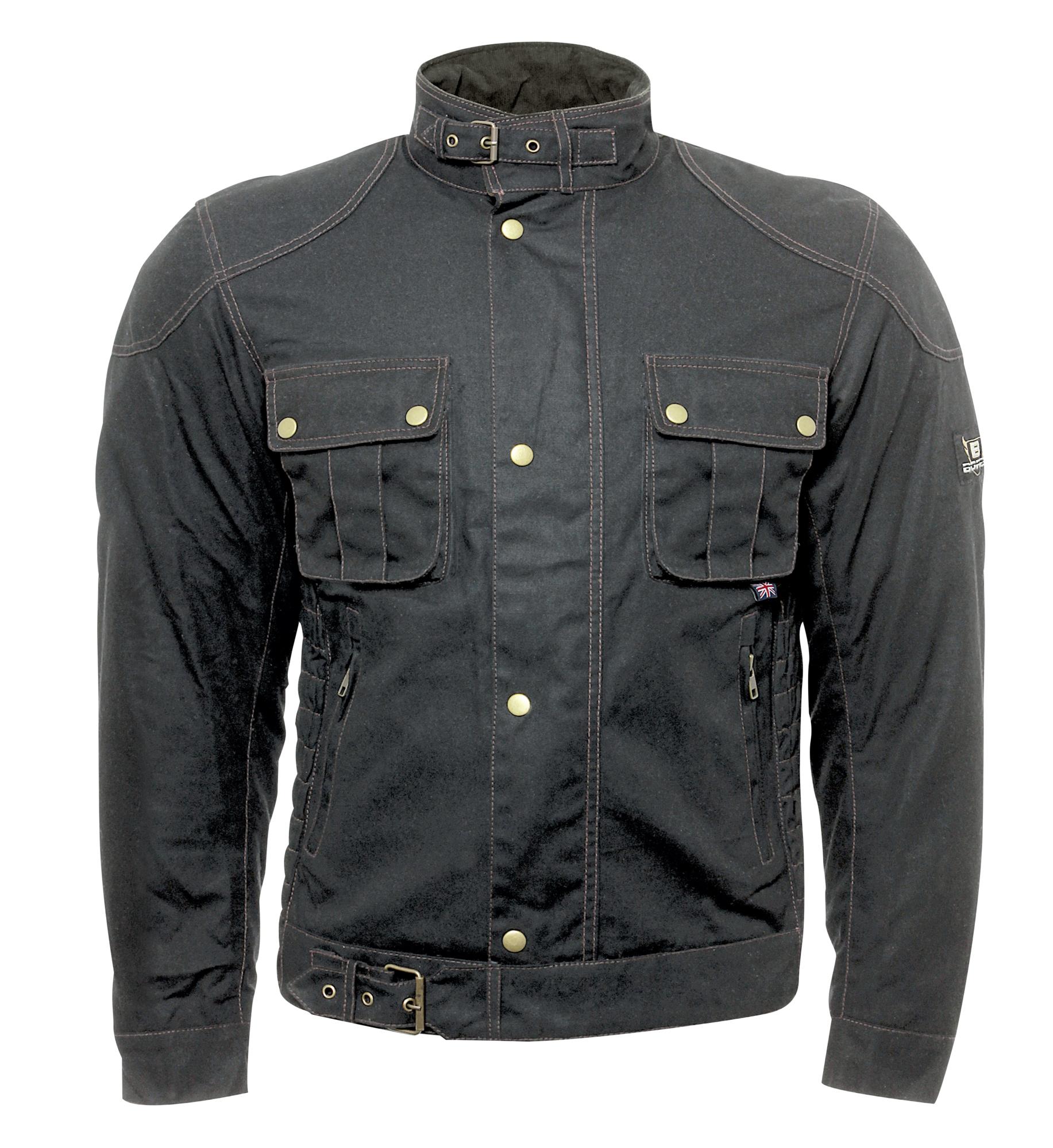 BoresJackeCarlokurzeHerrenWachsjackeBlack