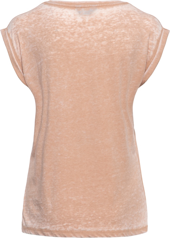 QueenKerosinDamenEnzymwashT-ShirtHeartbreakGarageQKI41014Latte-XS