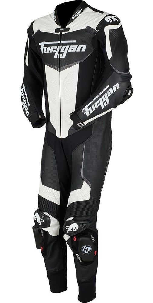 FuryganMotorradKombi6545-143LeatherSuitOvertake65094Black-White-46
