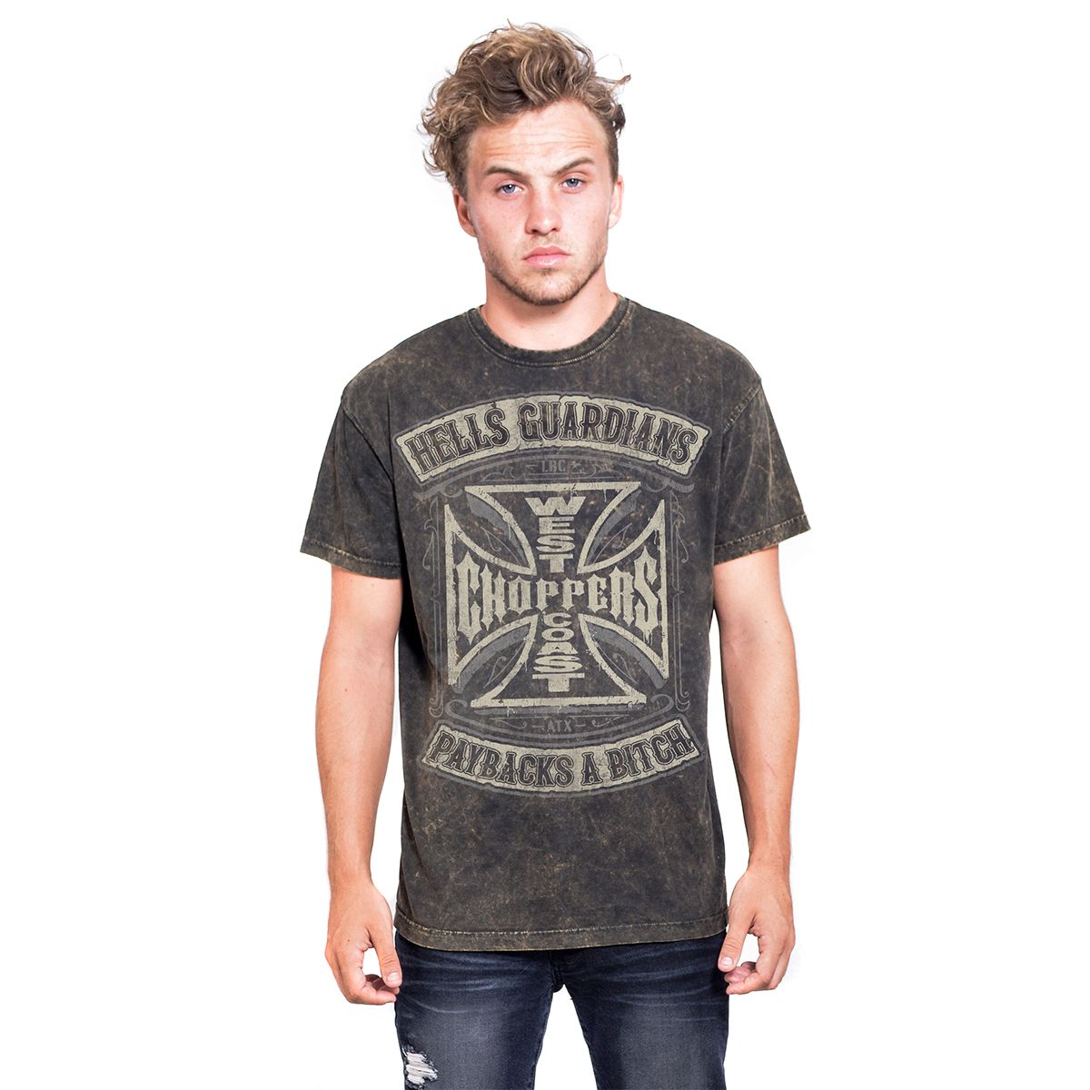 WCCWestCoastChoppersT-ShirtHellsGuardiansMarliteOro