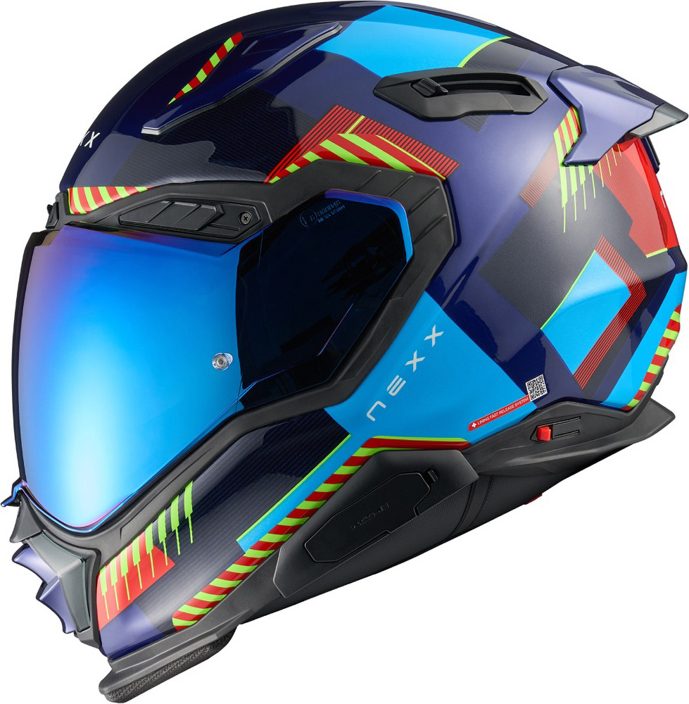 NexxIntegralhelmHelmetXWst328960FluenceBlue-Red-XXS
