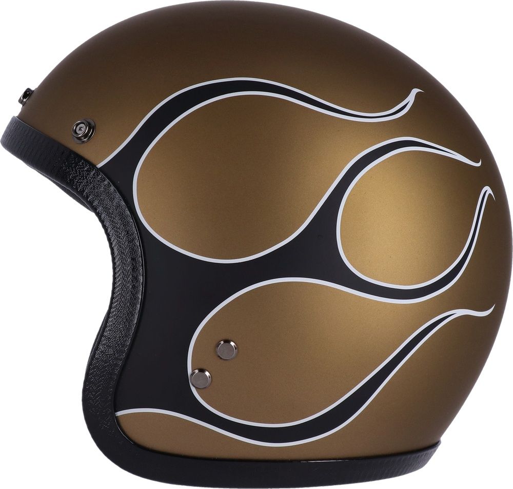 1312MotorradJethelmSkullBucketHelmetDRE0037FlamesMatteGold-XS