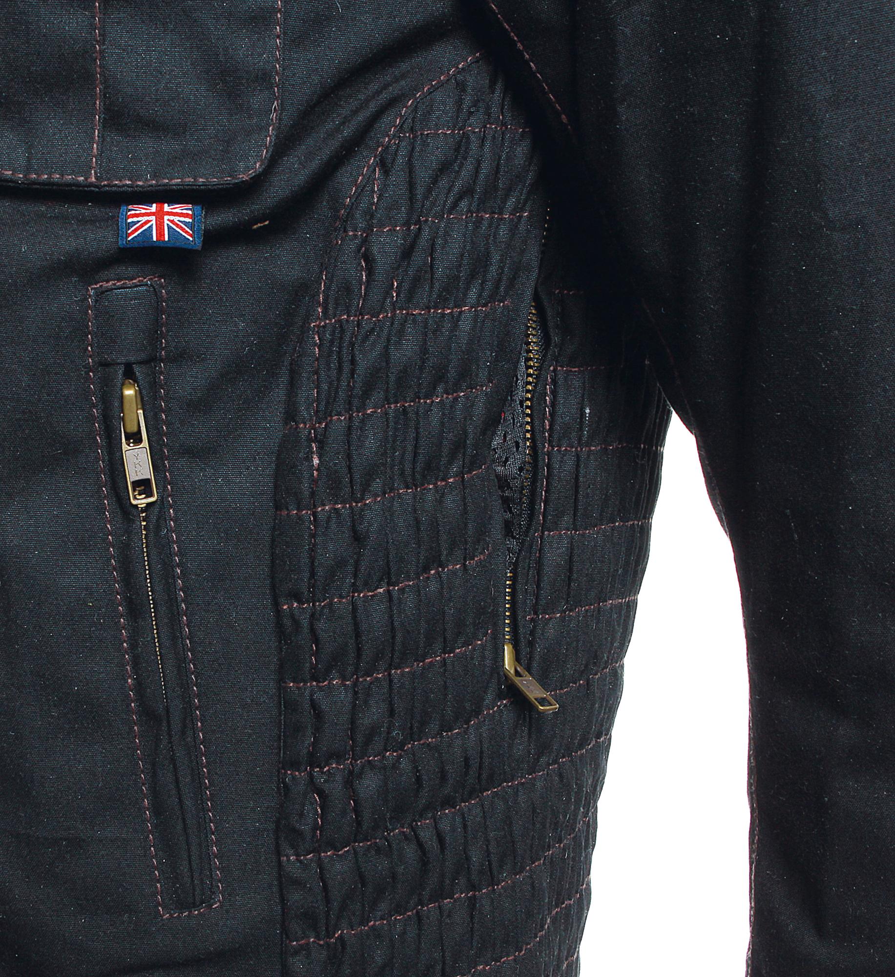 BoresJackeCarlokurzeHerrenWachsjackeBlack