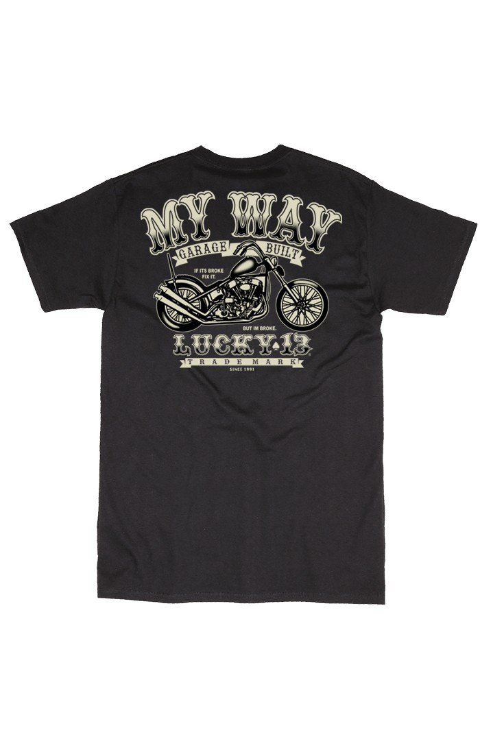 Lucky13T-ShirtMyWayBlack