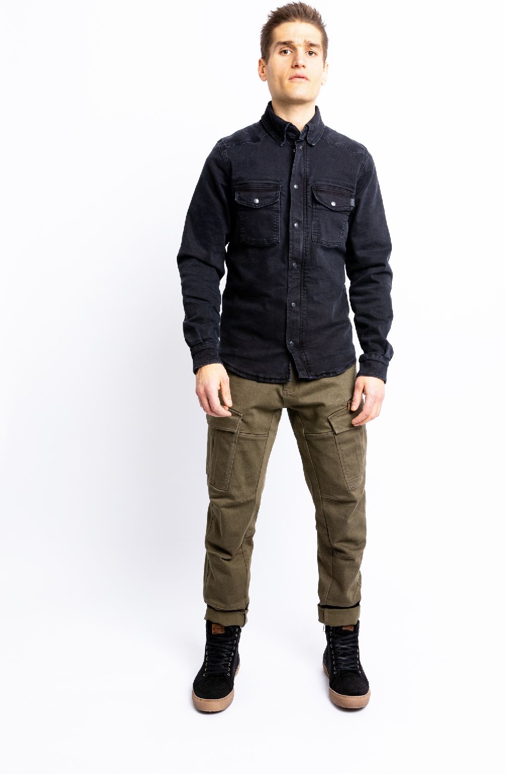 JohnDoeMotorradHoseDefenderMonoXTMOlive-W25-L30