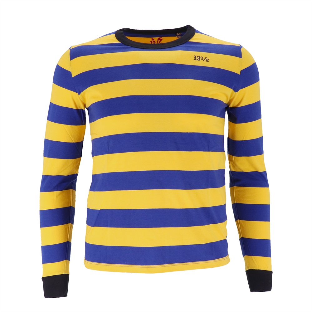 1312BehindBarsLongsleeveDRE0043YellowBlue-S