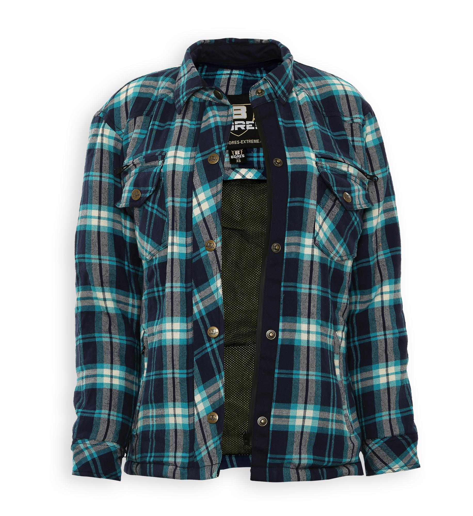 BoresFemaleLumberjackPremiumDamenJackeHemdinHolzfllerOptikBlue-2XL