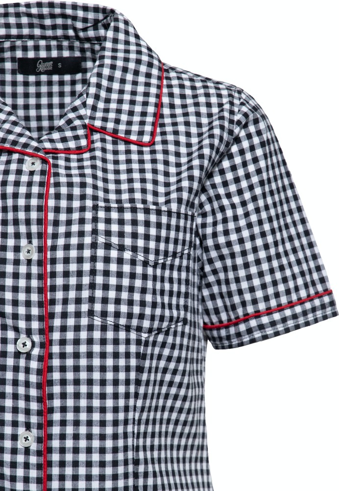 QueenKerosinDamenRetroHemdbluse