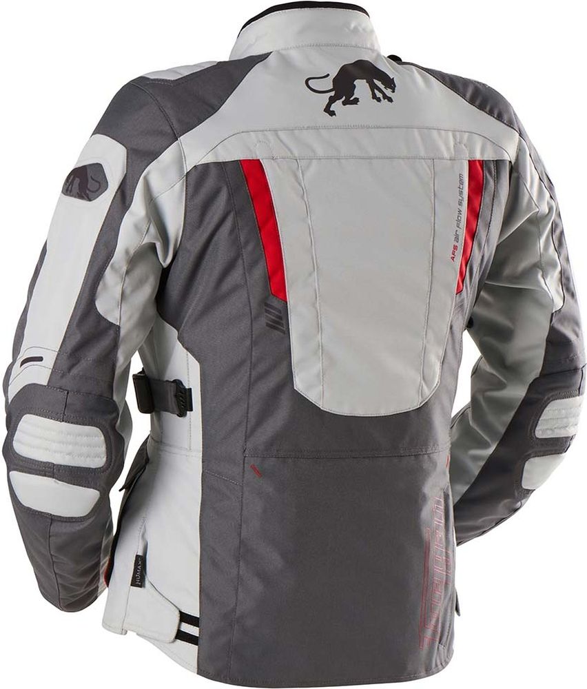 FuryganDamenMotorradJackeJacketApalachesLadyEvo65296Grey-Pearl-Red-3XL