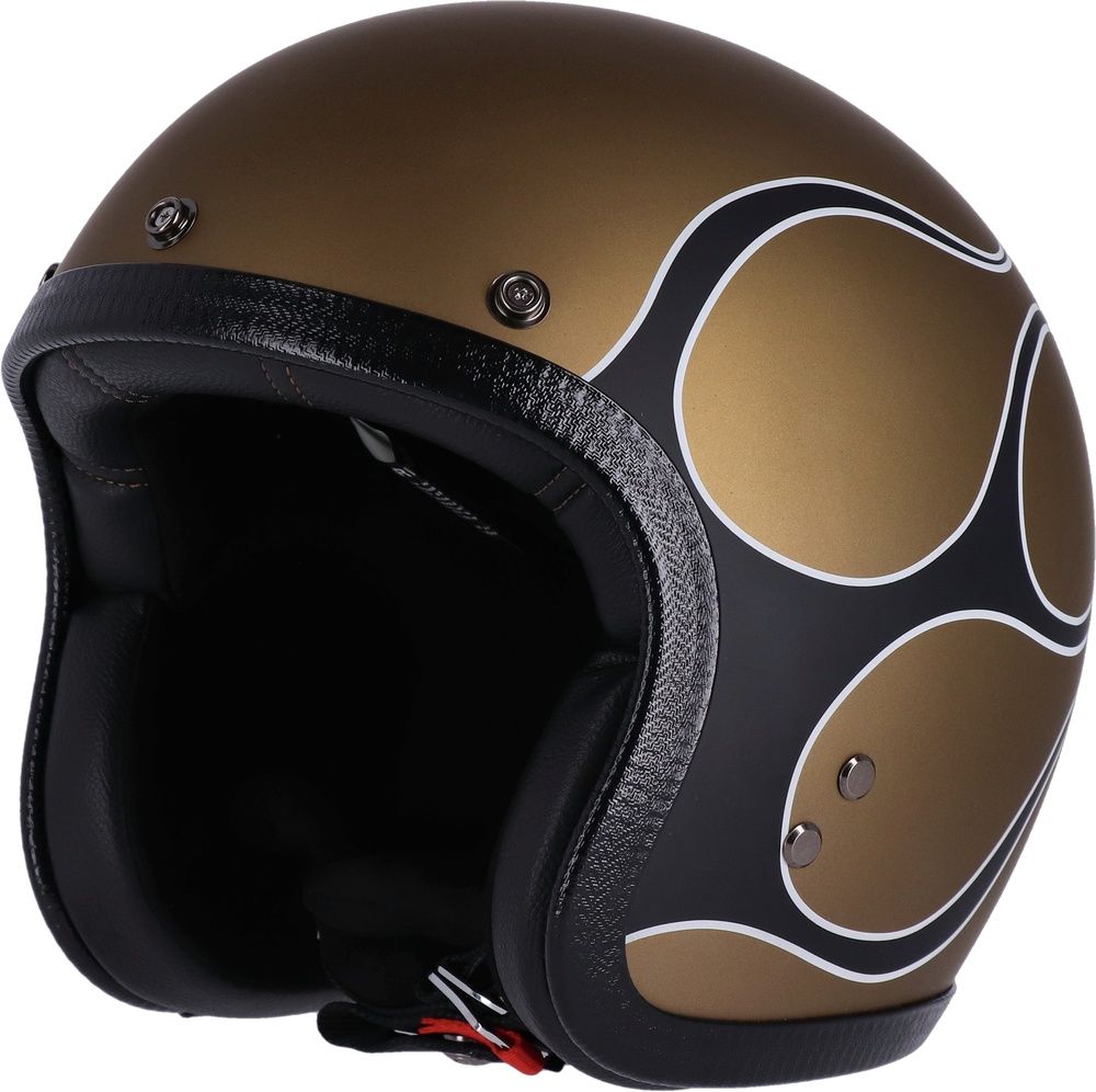 1312MotorradJethelmSkullBucketHelmetDRE0037FlamesMatteGold-XS