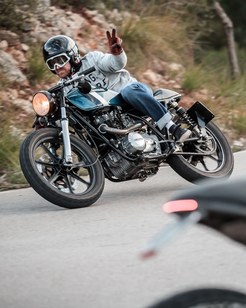 RidingCulturebyRokkerMotorradHoseTaperedSlimMenBlue