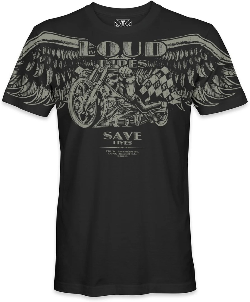 WCCWestCoastChoppersT-ShirtLoudPipesTeeWCCTS910ZW