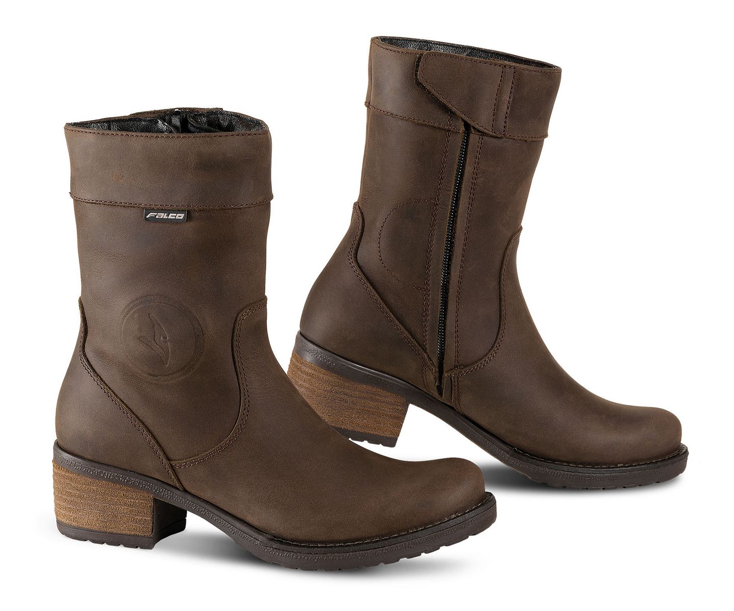 FalcoDamenMotorradSchuheStiefelAyda2WasserdichtBrown
