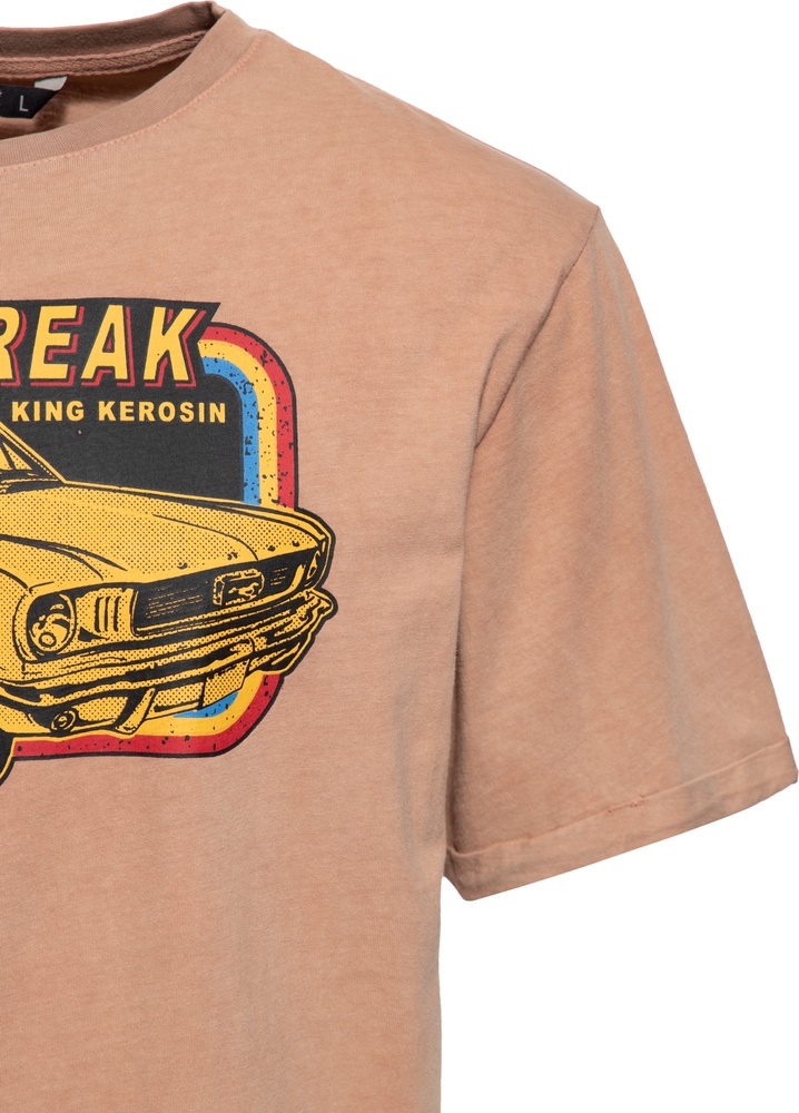 KingKerosinT-ShirtOilwashedSpeedFreakKKU41062Latte-S