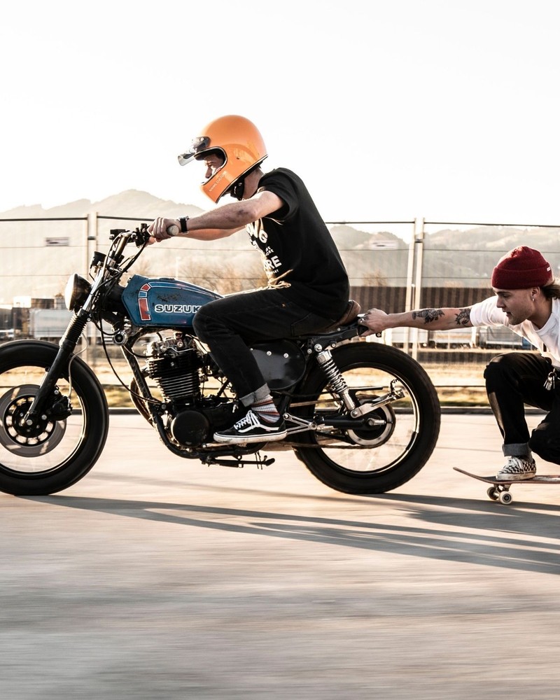 RidingCulturebyRokkerMotorradHoseTaperedSlimMenBlack-W29-L32