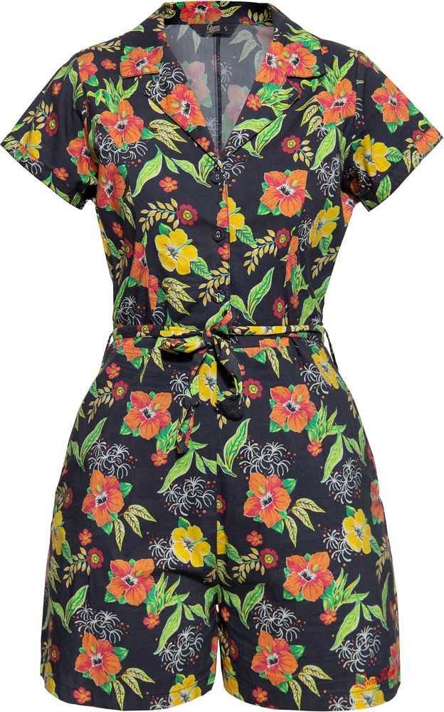 QueenKerosinBlusenJumpsuitQKU28001Schwarz