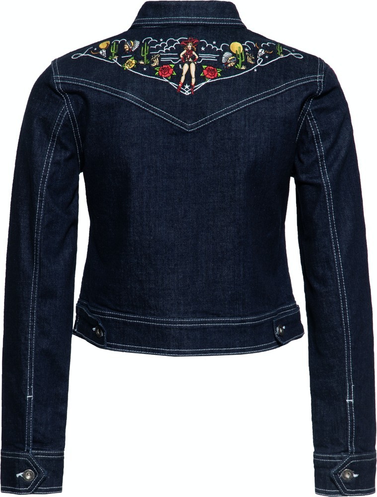 QueenKerosinDamenDenimJeansjackeDenim
