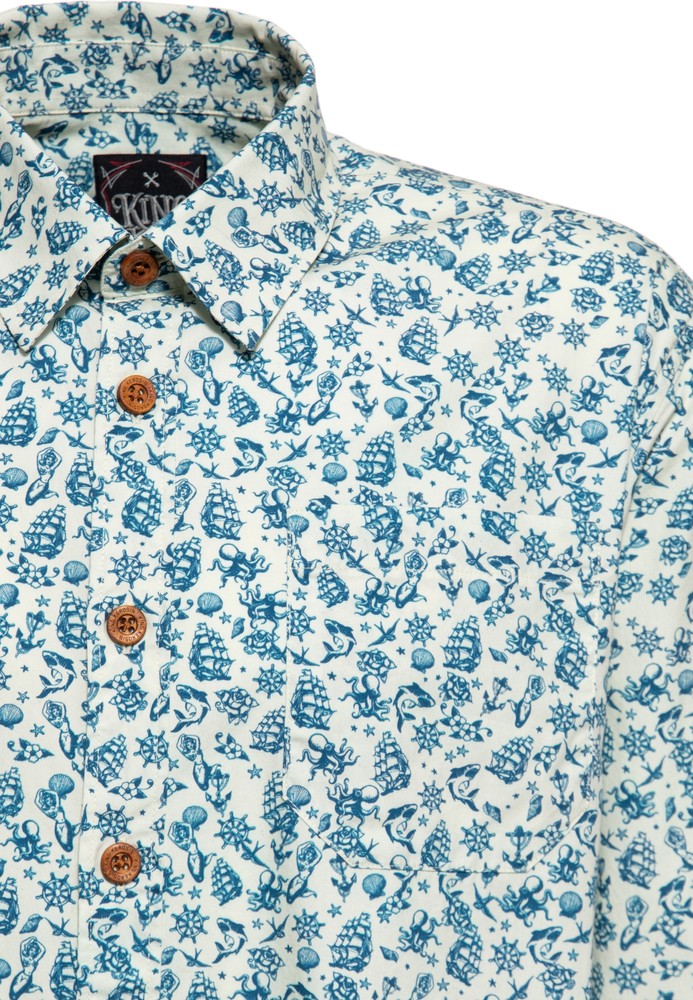 KingKerosinLangarmHemdSailor-TattoosOffwhite-5XL