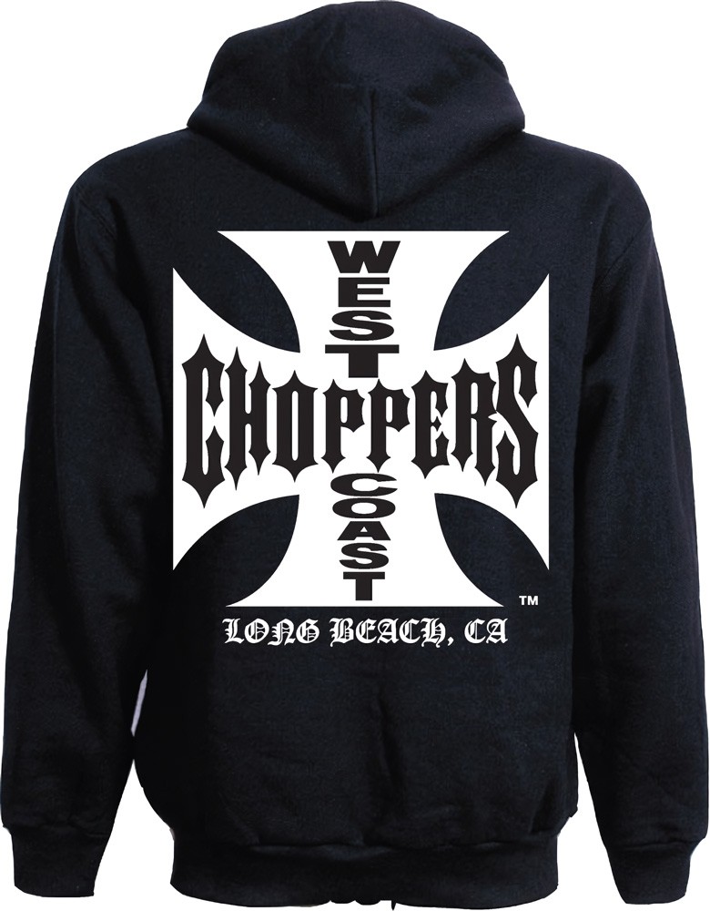 WCCWestCoastChoppersHoodieIronCrossZipperschwarz