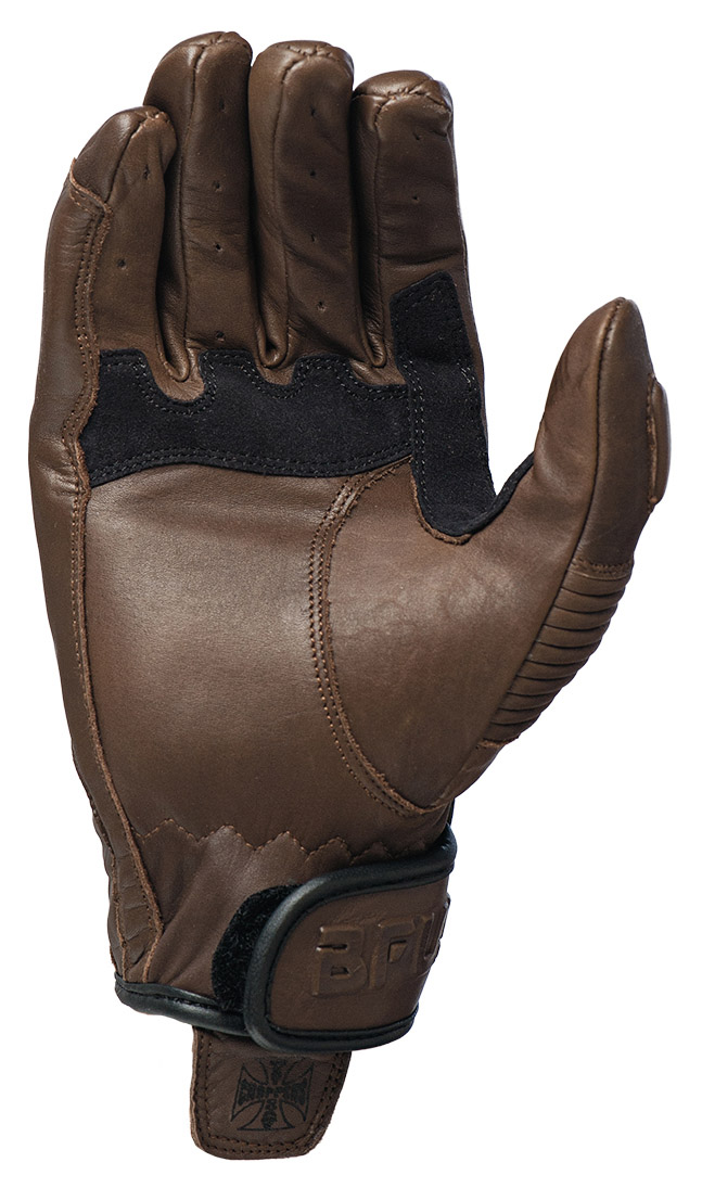 WCCWestCoastChoppersMotorradLederHandschuhBFUTobaccoBrown