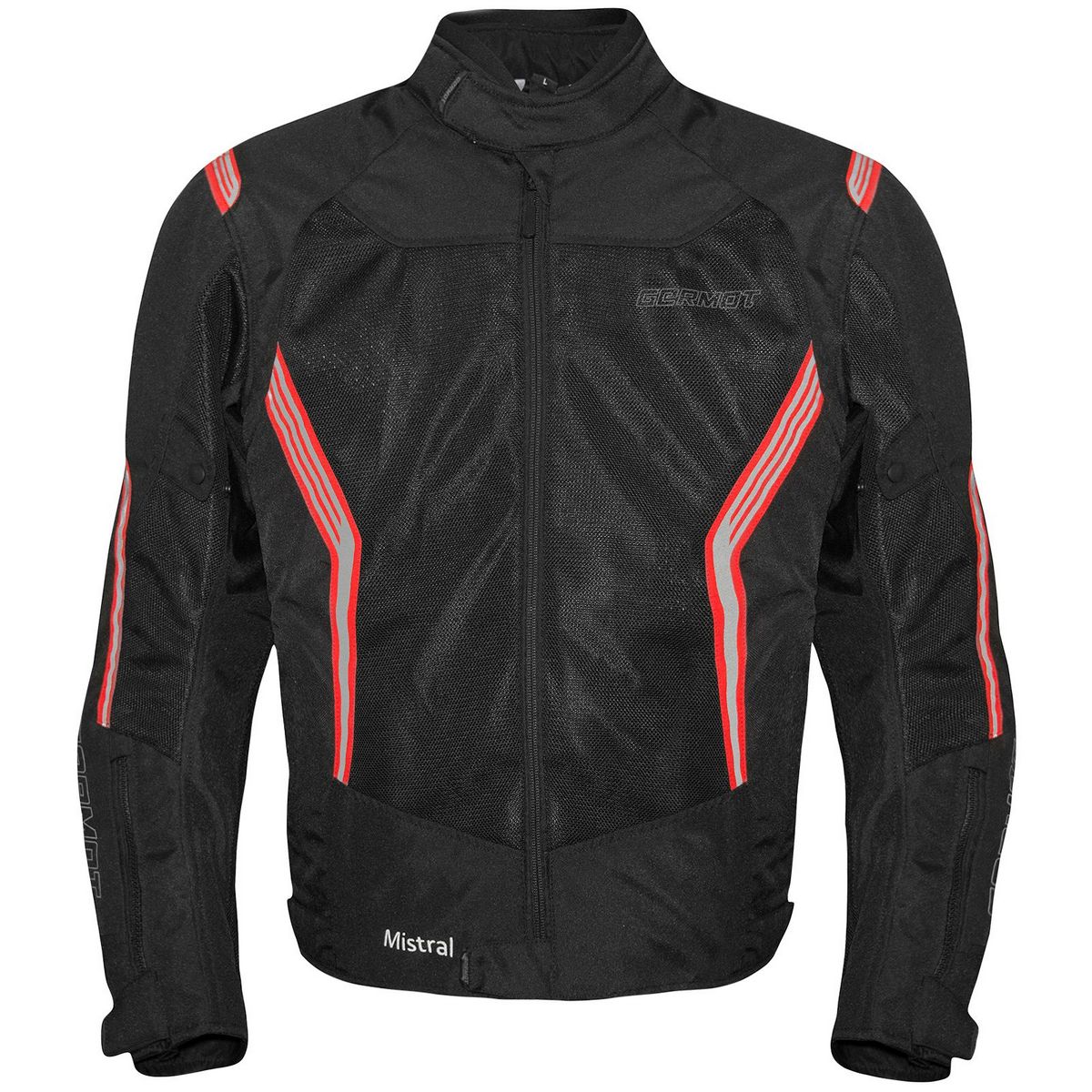 GermotHerrenMotorradJackeTextiljackeMistralSchwarzRot