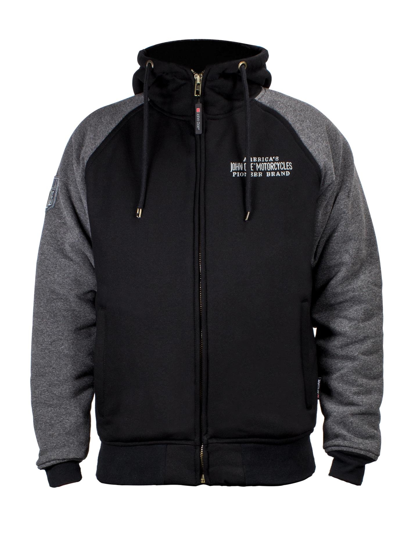 JohnDoeMotorradHoodieBlackGrey-L