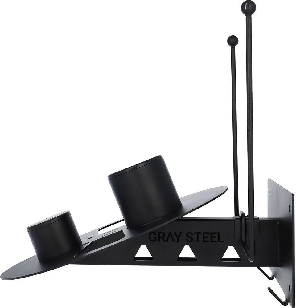 GraySteelWandhalterungGraySteelX7HelmetGearWallMount35100MattBlack