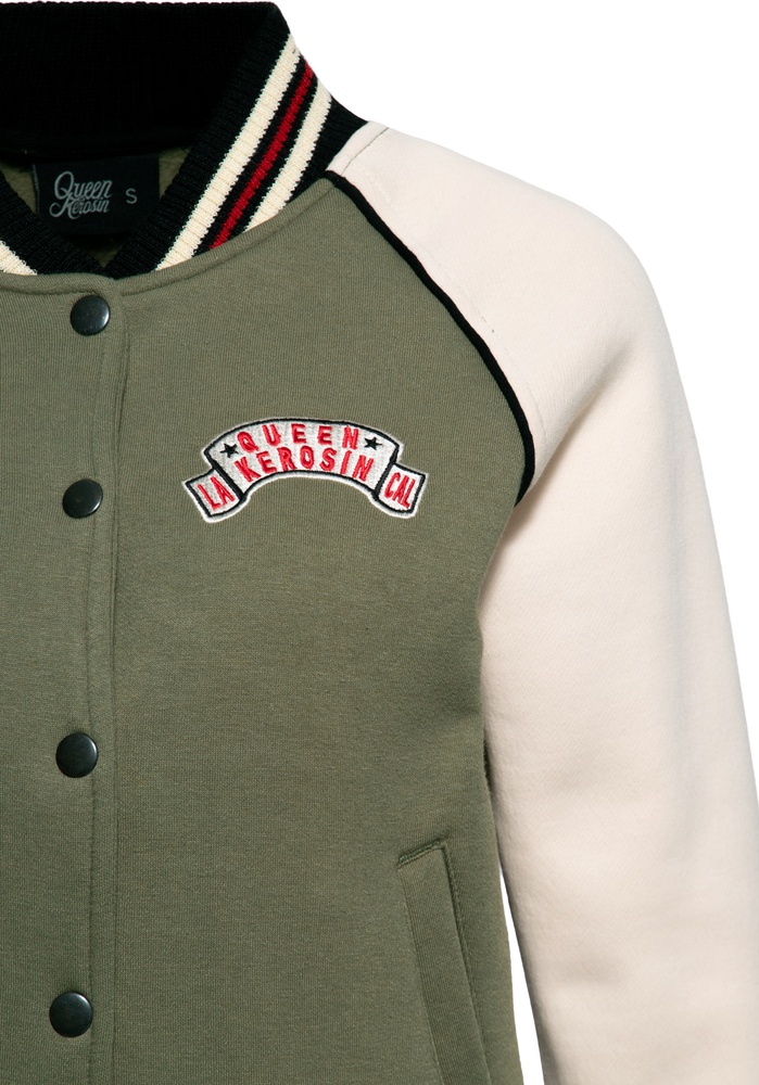 QueenKerosinDamenCollegeRaglanSweatJackeQueenOfLibertyQKU44004