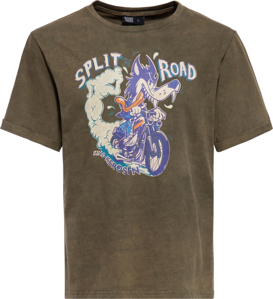 KingKerosinT-ShirtOilwashedSplitRoadKKU41064