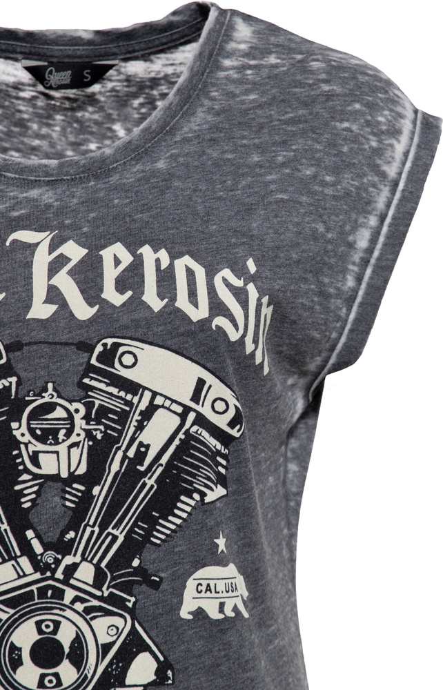 QueenKerosinDamenEnyzmWashSleevelessT-ShirtCalMotorQKU41020