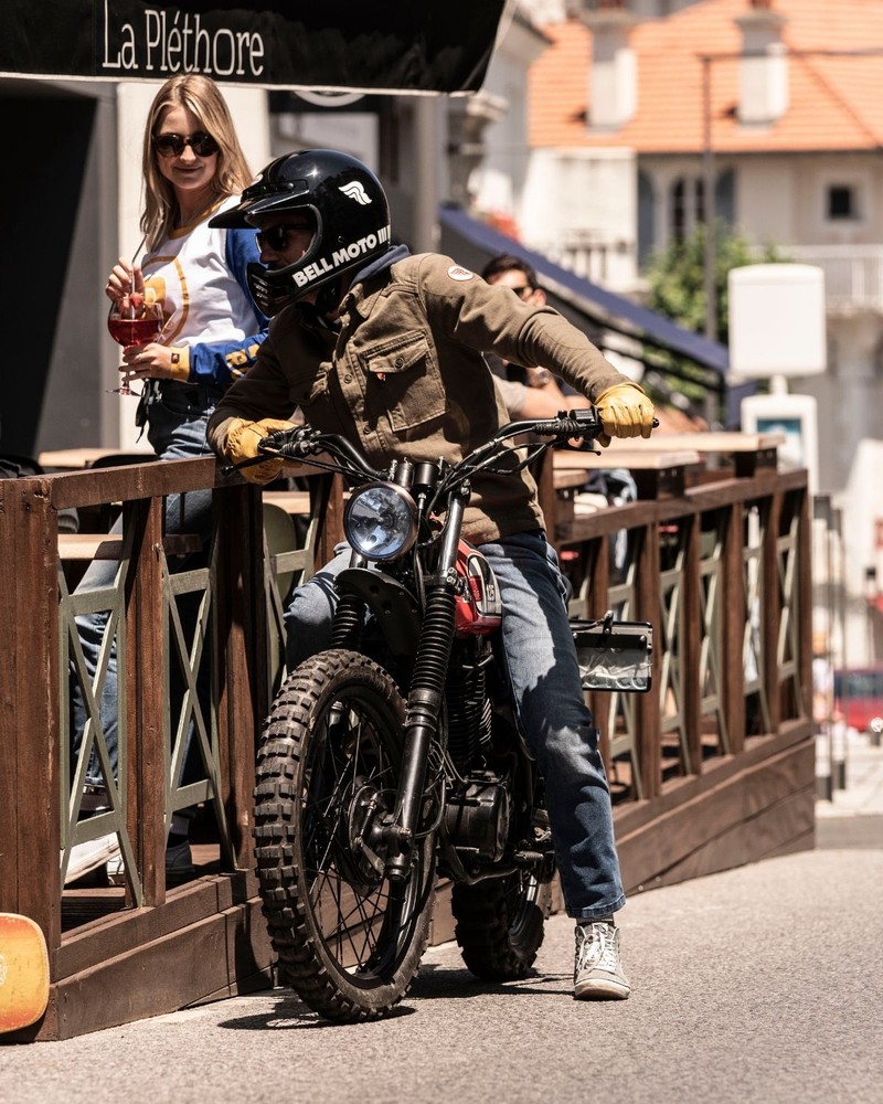 RidingCulturebyRokkerMotorradHoseTaperedSlimMenLightBlue-W29-L32