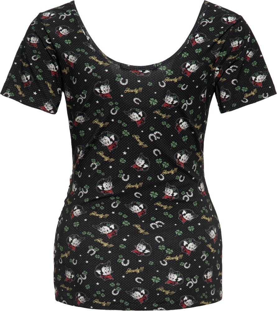 QueenKerosinDamenBlusentopSchwarz