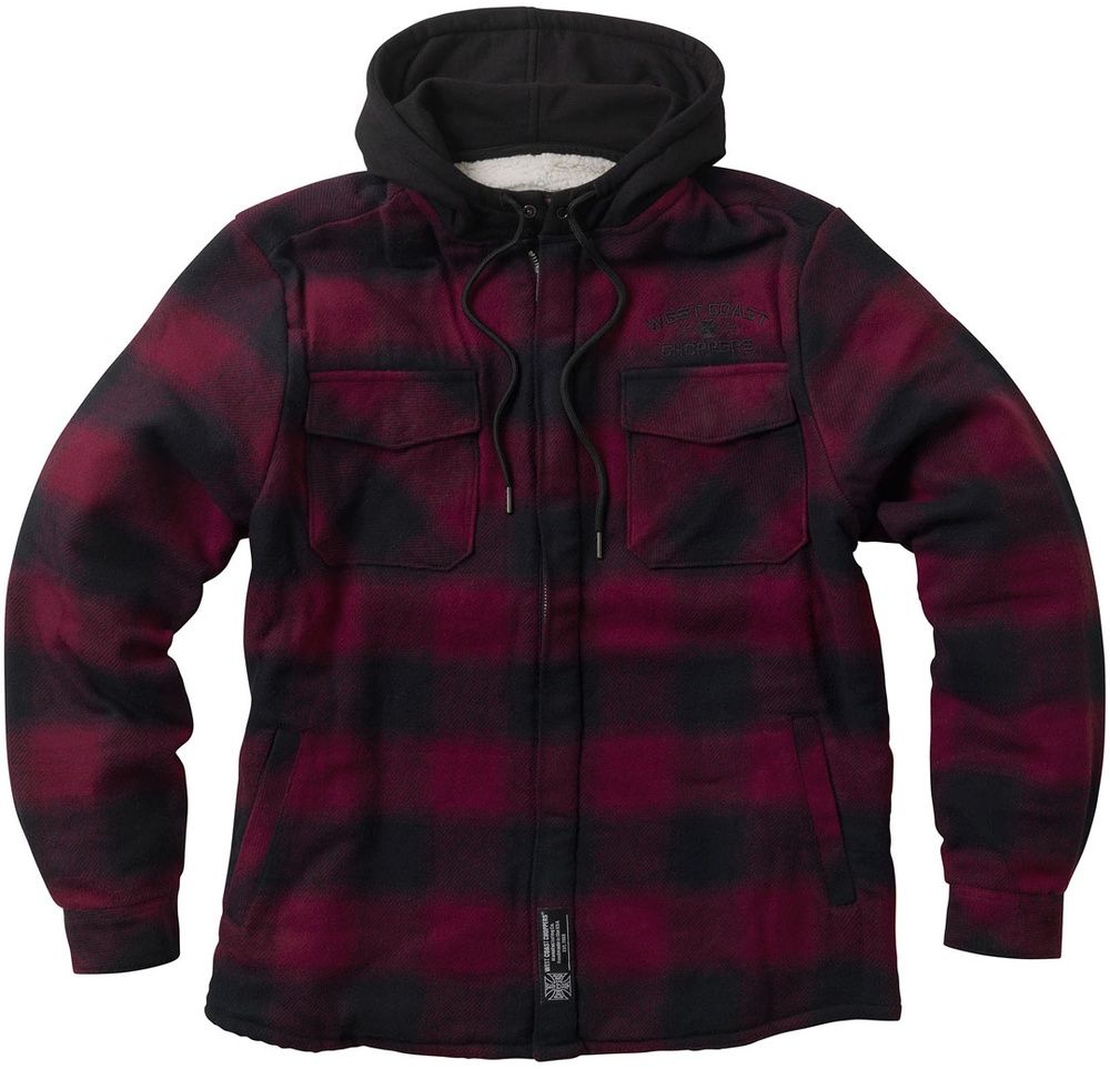 WCCWestCoastChoppersHerrenJackeHellBentFlannelJacketWCCJS168RD