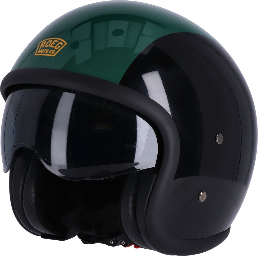 RoegMotorradJethelmSundownHelmetEce2206ROE0062GreenBlack-XS