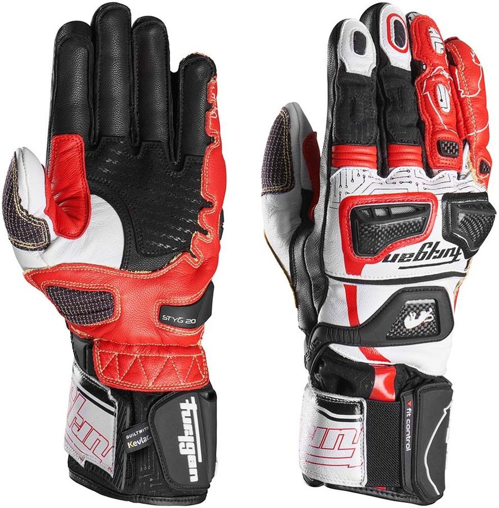 FuryganMotorradHandschuhe4566-169GlovesStyg20X65330Red-Black-White-S