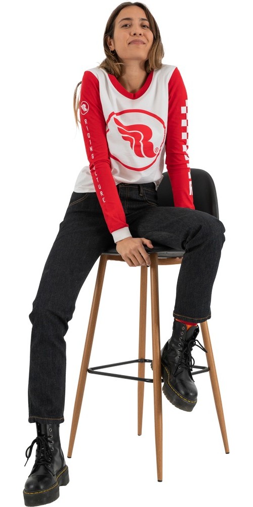 RidingCulturebyRokkerLongsleeveCircleLSLadyWhiteRed
