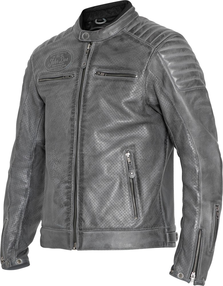 JohnDoeMotorradLederjackeLeatherJacketStormGrey-XXL