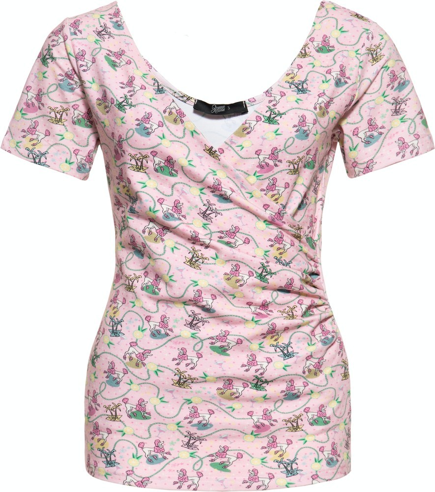 QueenKerosinDamenBlusentopPink