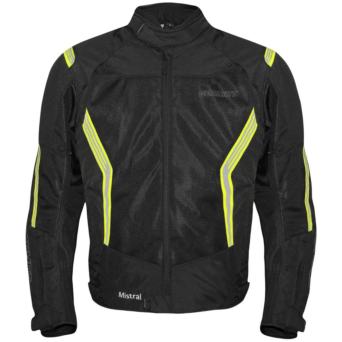 GermotHerrenMotorradJackeTextiljackeMistralSchwarzGelb