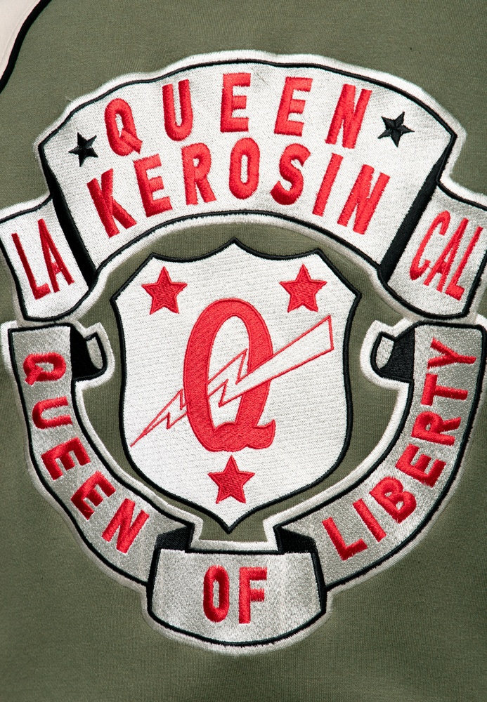 QueenKerosinDamenCollegeRaglanSweatJackeQueenOfLibertyQKU44004