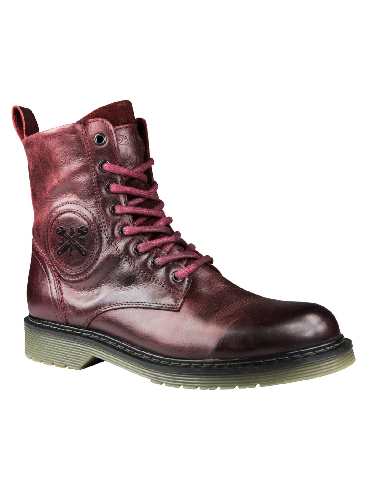 JohnDoeMotorradDamenSchuheSixtyBordeauxRed-36